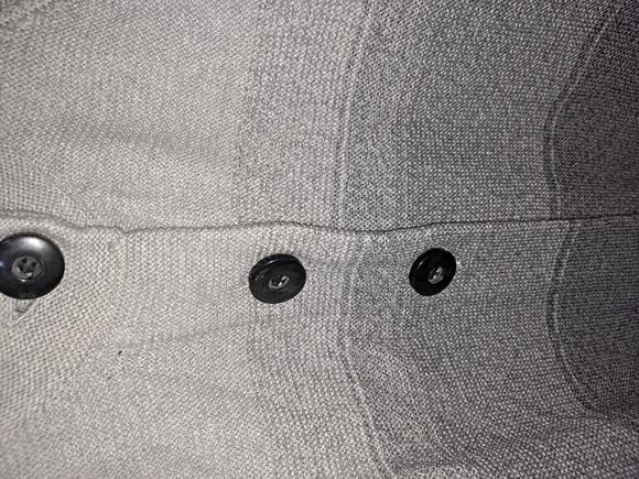 JM Collection Gray to Black Transition 1/2 Button 100% Cotton Sweater Size Large - Picture 2 of 5